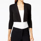 Calvin Klein Women's 3/4 Sleeve Open Cardigan Top Black Size Petite Large