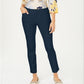 Charter Club Women's Solid Newport Slim Leg Pants Blue Size 14 Petite