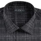 Alfani Men's Slim Non-Wrinkle Stretch Dress Shirt Navy White Size 14-14.5