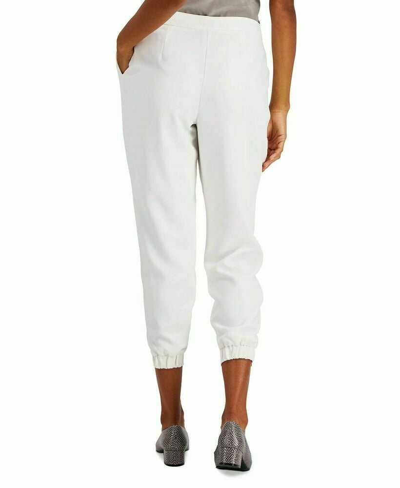 Alfani Women's Jogger Ankle Pants Soft White Size 6