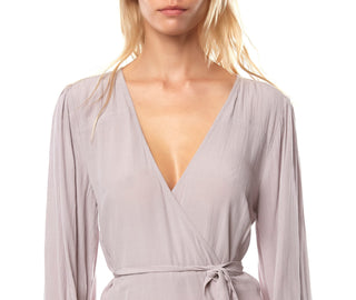 O'Neill Women's Wrap Tops MIS Barrymore Wrap Top Gray Size Small