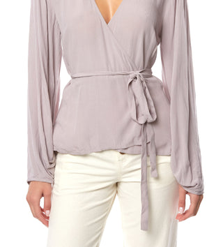 O'Neill Women's Wrap Tops MIS Barrymore Wrap Top Gray Size Small