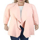 Anne Klein Women's Drapey Open Front Jacket Pink Size 16