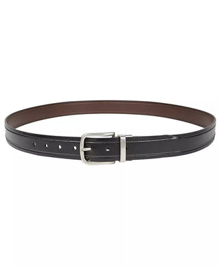 Club Room Men's Big & Tall Reversible Belt Black Size Regular