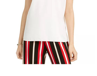 Alfani Women's High-Neck Tunic Blouse Cream Size Medium