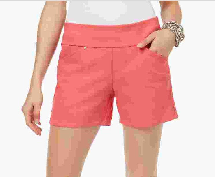 INC International Concepts Women'sCurvy Pull On Shorts Pink Size 0