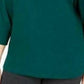 Karen Scott Women's Plus 3/4 Sleeve Round Neck Top Green Size 0X
