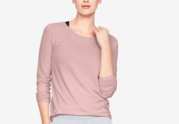 Under Armour Women's Seamless Long Sleeve Top Pink Size Small