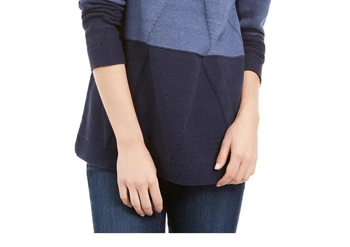 Karen Scott Women's Grace Colorblocked Sweater Red/ Black Size X-Small