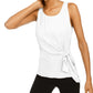 INC International Concepts Women's Side Tie Top White Size PL