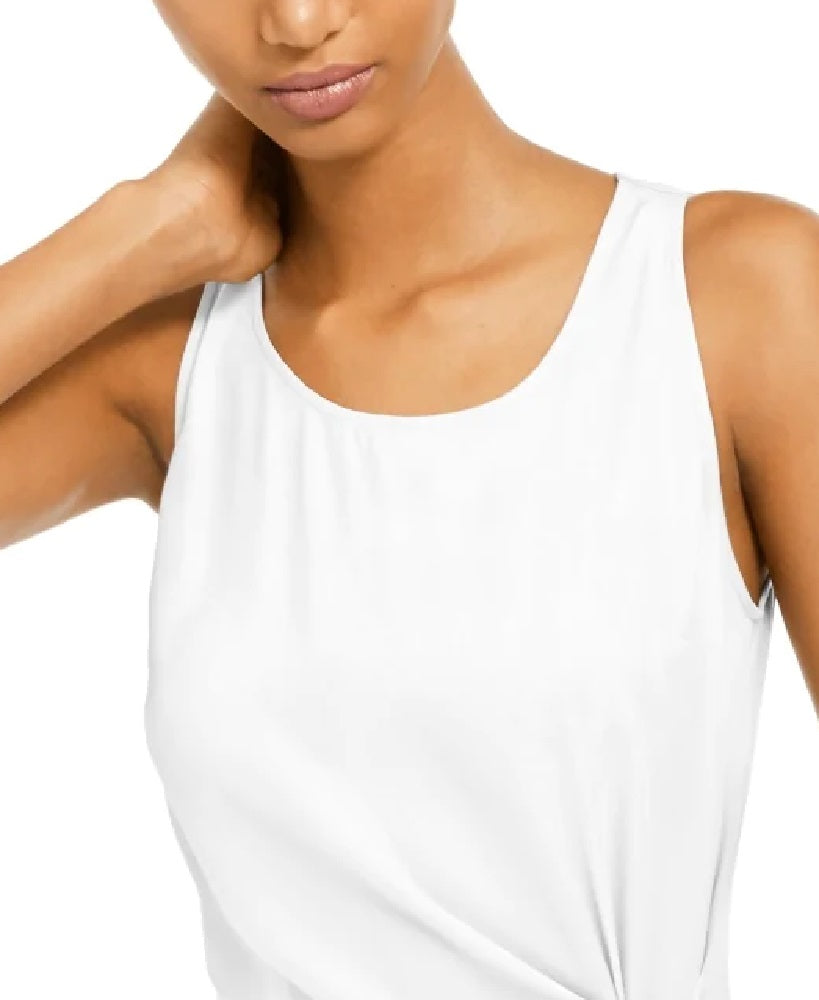 INC International Concepts Women's Side Tie Top White Size PL