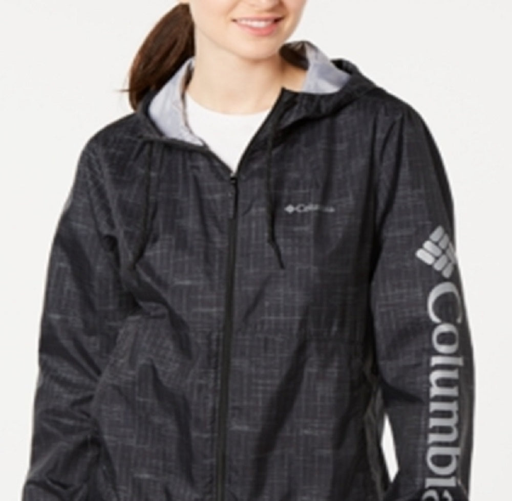 Columbia Women's Flash Forward Printed Windbreaker Black Size Large