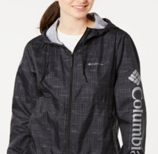 Columbia Women's Flash Forward Printed Windbreaker Black Size Large