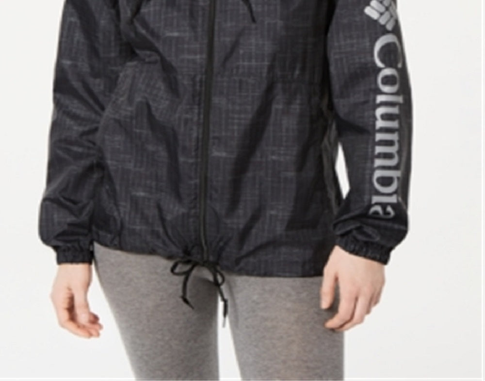 Columbia Women's Flash Forward Printed Windbreaker Black Size Large