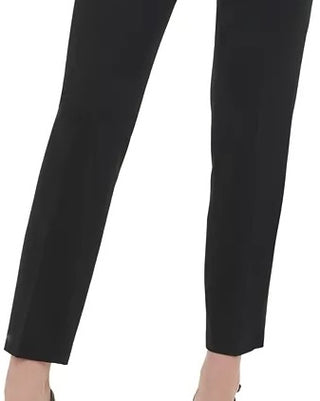 Calvin Klein Women's Button Front Straight Leg Pants Black Size 4