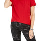 Style & Co Women's Cotton Crew Neck T-Shirt Red Size XX-Large