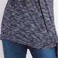 JM Collection Women's Tie Hem T-Shirt Blue Size Large