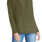 Rachel Roy Women's Cable Knit Cut Out Sweater Green Olive Size X-Small