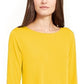 Alfani Women's High Low Tunic Yellow  Size Small