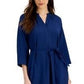 Alfani Women's Plus Midi Wrap Dress Blue Size 24W