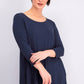Alfani Women's Woven Back Top Blue  Navy Size Medium