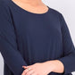 Alfani Women's Woven Back Top Blue  Navy Size Medium