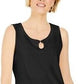 Karen Scott Women's Keyhole Hardware Tank  Black Size X-Small