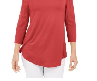 JM Collection Women's Cold Shoulder Top Orange Size X-Large