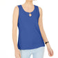 Karen Scott Women's Keyhole Hardware Tank  Blue Size Medium