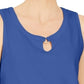 Karen Scott Women's Keyhole Hardware Tank  Blue Size Medium