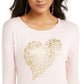 Thalia Sodi Women's Metallic Printed Top Pink Size X-Large