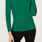 Alfani Women's Blouse Small Knit Long-Sleeve Ruched Green Size Small