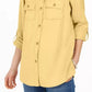 Charter Club Women's Utility Shirt Beige -Size Large