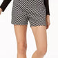 INC International Concepts Women's Printed Jacquard Shorts Black Size 4