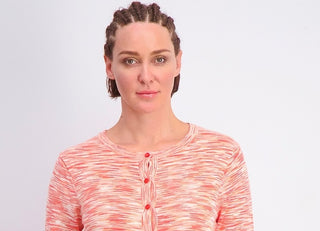 Charter Club Women's Space-Dyed Button Cardigan Orange Size Large