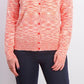 Charter Club Women's Space-Dyed Button Cardigan Orange Size Large