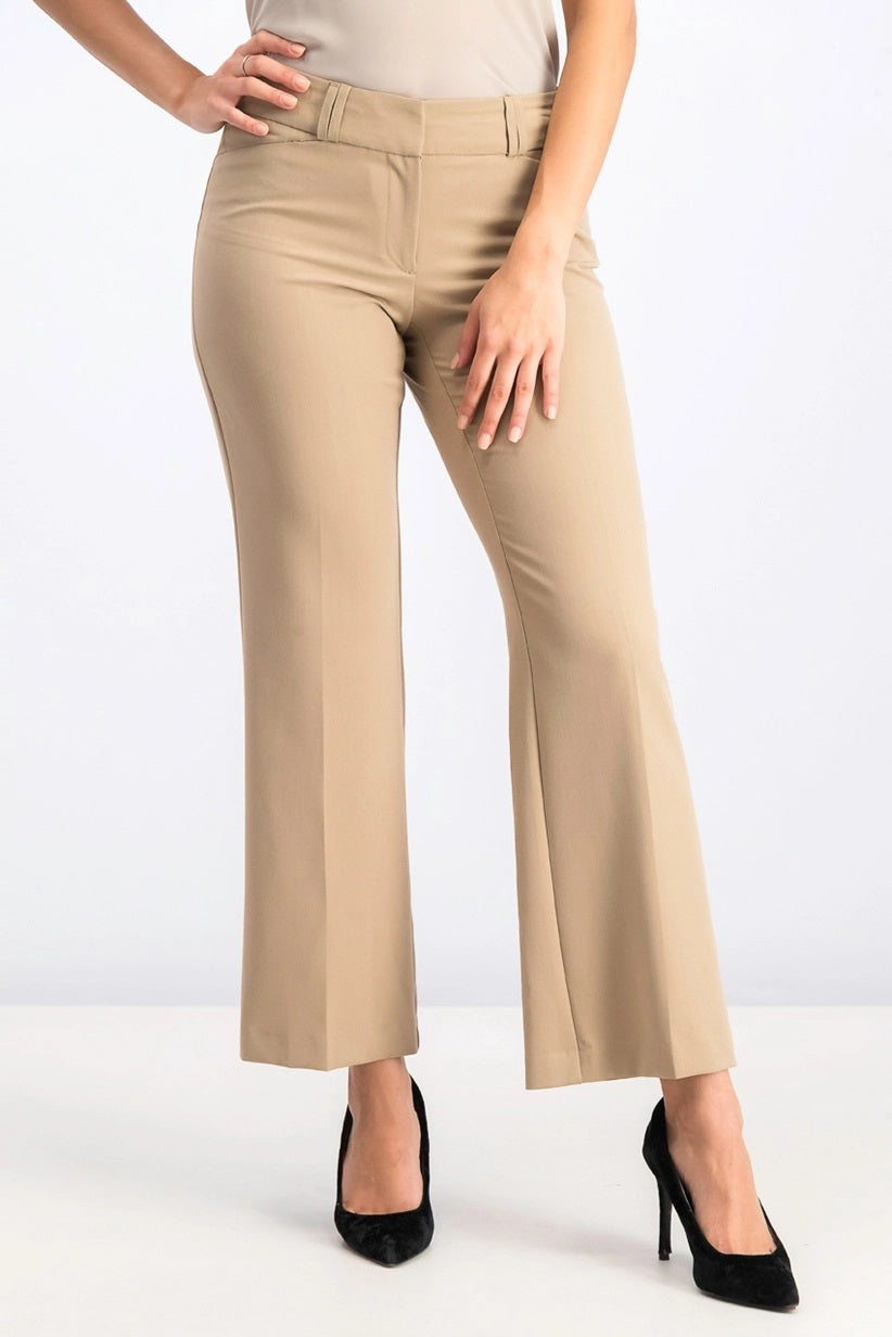 Alfani Women's Curvy Fit Mid-Rise Bootcut Pants Brown  Size 4