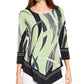 Charter Club Women's Petite Printed Handkerchief-Hem Shirtdress Green Size Petite