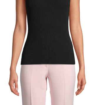 Anne Klein Women's Mandarin Collar Top Black Size X-Large