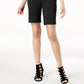 INC International Concepts Women's Studded Mid-Rise Bermuda Shorts Black Size 4
