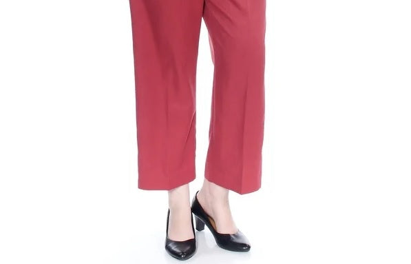 Alfred Dunner Women's Cedar Canyon Pull On Pants Red Size 16