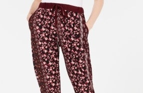 Hippie Rose Juniors' Cozy Jogger Pants Wine Size Small
