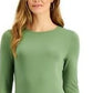 Style & Co Women's Long-Sleeve T-Shirt Green Size Small