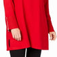 Alfani Women's Ottoman Knit Tunic Sweater Wine Size X-Large