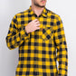 Levi's Men's Yanda Buffalo Plaid Flannel Shirt Yellow Size Medium