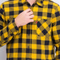 Levi's Men's Yanda Buffalo Plaid Flannel Shirt Yellow Size Medium