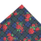 Bar III Men's Plaid Floral Pocket Square Blue Size Regular