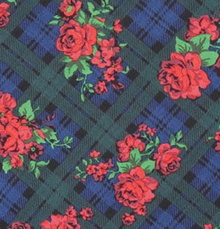 Bar III Men's Plaid Floral Pocket Square Blue Size Regular