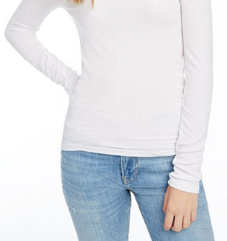 Splendid Women's Ribbed V Neck Tee White Size X-Large