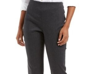 Charter Club Women's Slim Leg Ankle Pants Grey Size 4 Petite